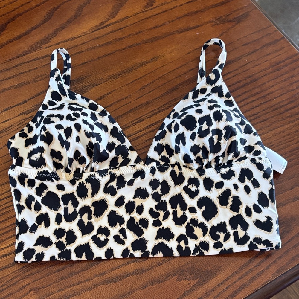 Leopard Print Shirred Tankini Old Navy NWT
